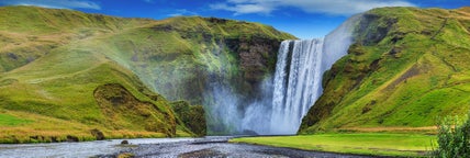 Skogafoss waterfall is a natural wonder of South Iceland