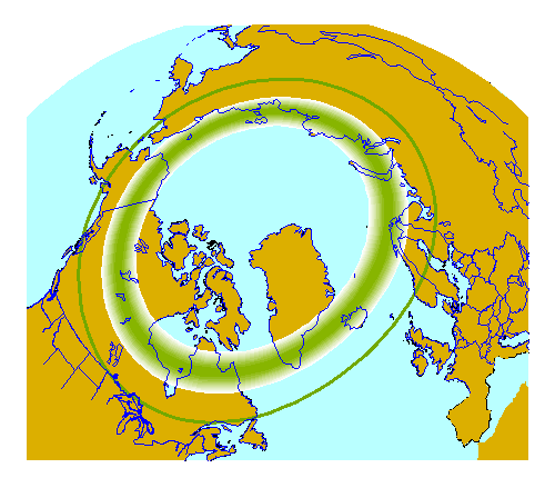  The Northern Lights belt, courtesy of the Alaska Geophysical Institute.