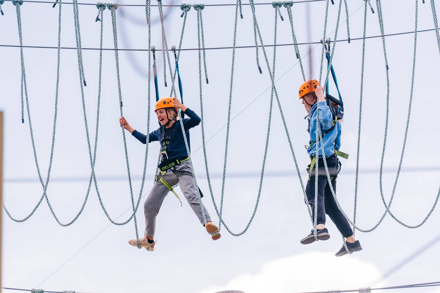 Scaling new heights at Adrenalin Adventure Park, where every climb is a triumph.