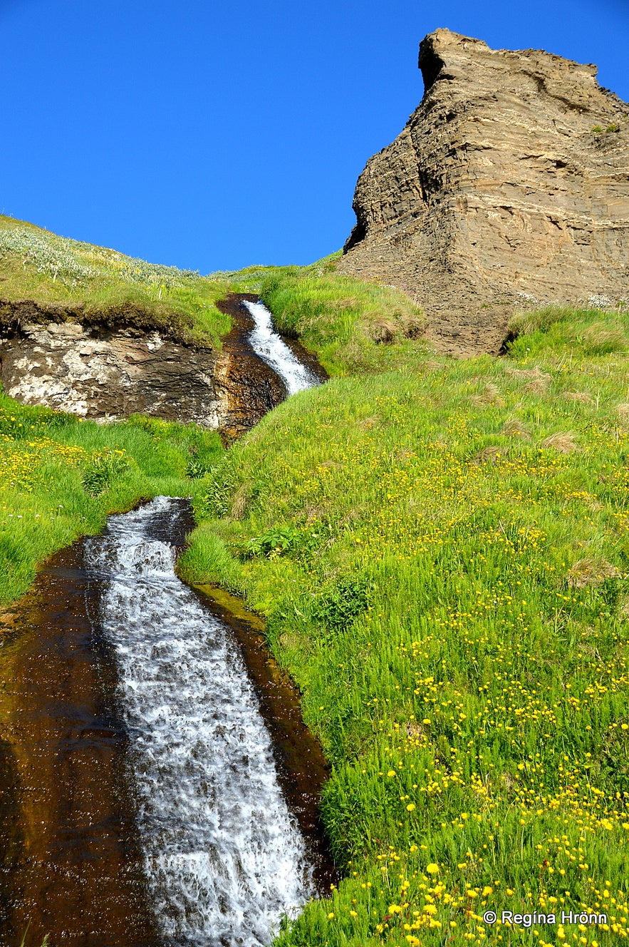 Tjörneslögin Fossils, Lignite Mines & the Waterfall Skeifárfoss on the Tjörnes Peninsula