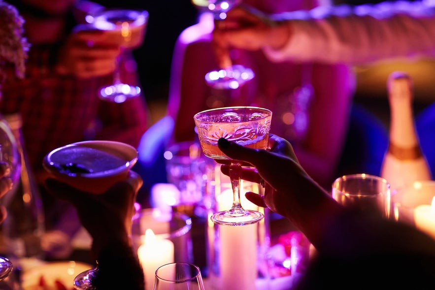 Many bars in Reykjavik serve colorful craft cocktails, from classic mixes to creative signature drinks.