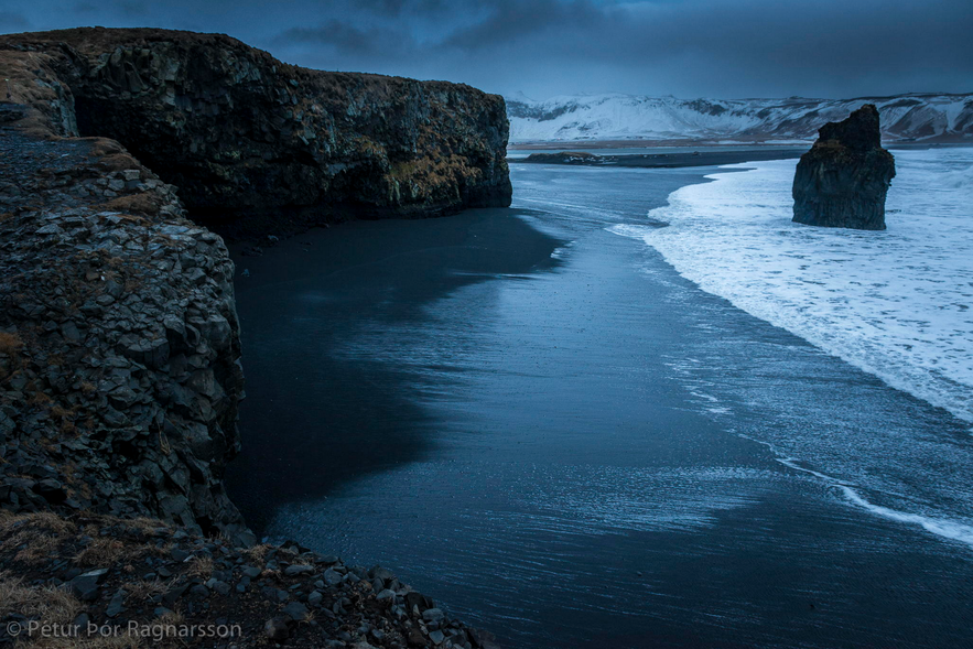 The winter sea in Iceland