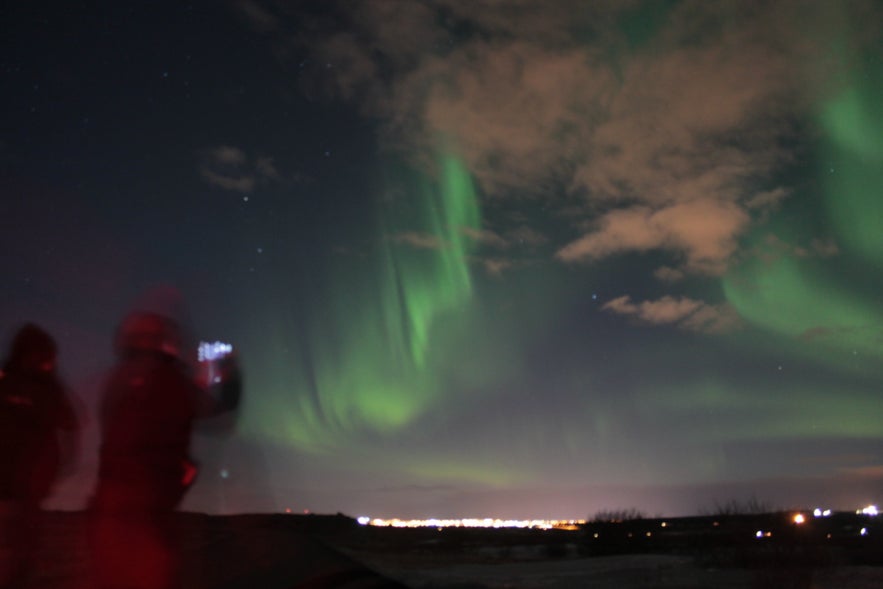 Northern Lights and Moon Rise