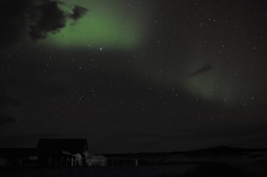 Northern Lights and the Haystacks 