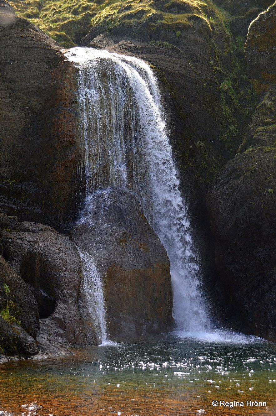 Helgufoss Waterfall - is it named after Helga the Daughter of Bárður Snæfellsás Helgufoss Waterfall - is it named after Helga the Daughter of Bárður Snæfellsás