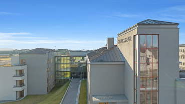 Student Hostel in Reykjavik or Gamli Gardur features a beautiful facade.