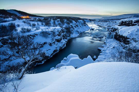 Into the Glacier Ice Cave Tour with Hraunfossar Waterfalls & Transfer from Reykjavik