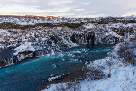 Into the Glacier Ice Cave Tour with Hraunfossar Waterfalls & Transfer from Reykjavik