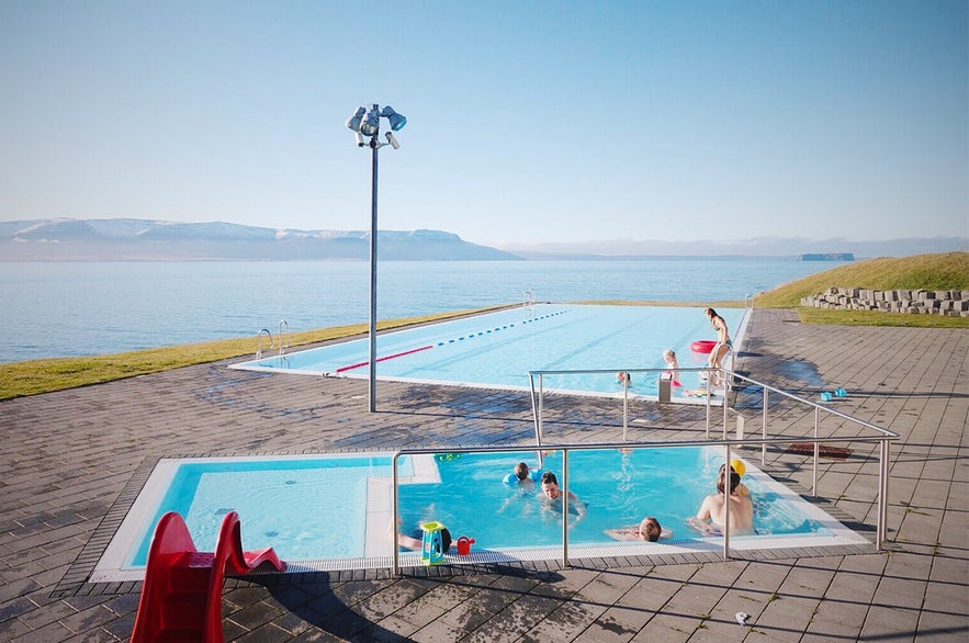 Public swimming pool in Hofsos in Iceland