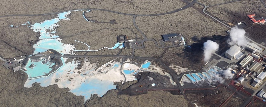 Svartsengi Geothermal Power Station that creates the Blue Lagoon in Iceland