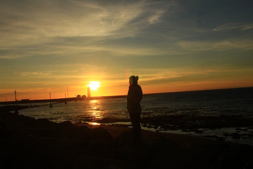 Great sunset in Reykjavik at 2200 hours 