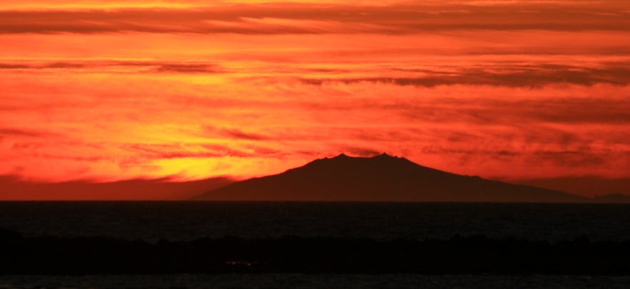 Great sunset in Reykjavik at 2200 hours 