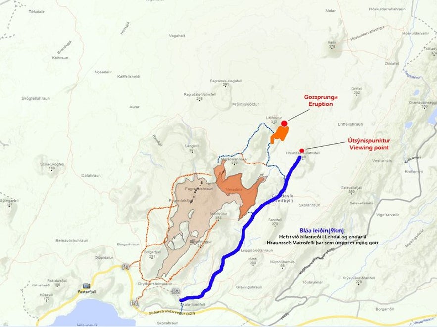 Ruta de senderismo a la erupción de Litli-Hrutur