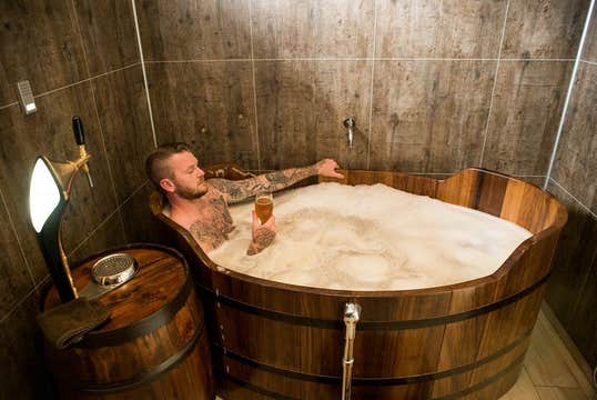 Private Bjorbodin Beer Spa Experience with Entrance Fee and Transport from Akureyri