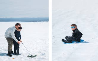 Golf en el glaciar y descenso en trineo