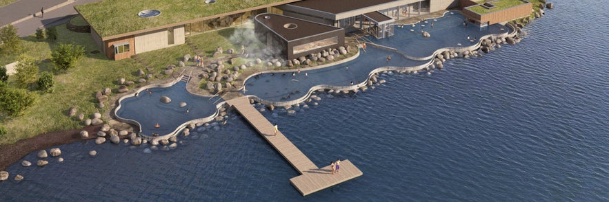 The new 2026 design for Laugavatn Fontana spa in Laugavatn, Iceland