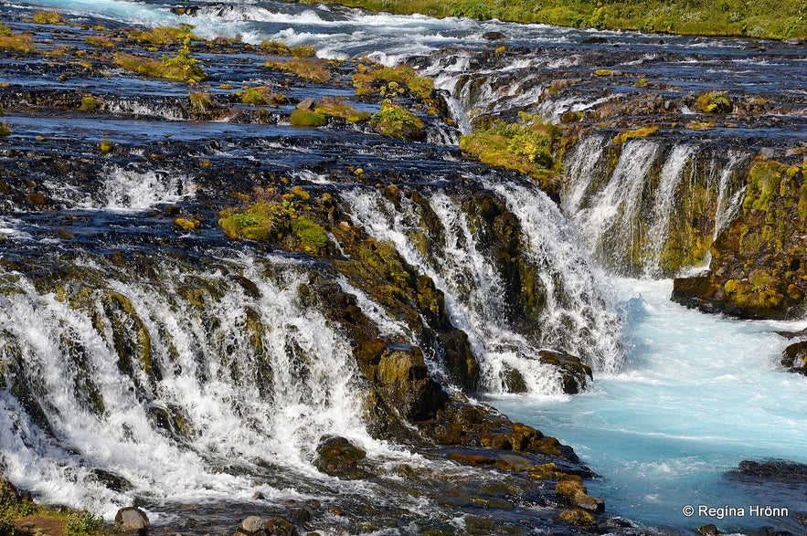 The beautiful Brúarfoss Waterfall - is this the bluest River in Iceland