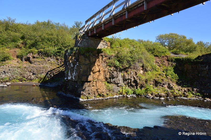 The beautiful Brúarfoss Waterfall - is this the bluest River in Iceland