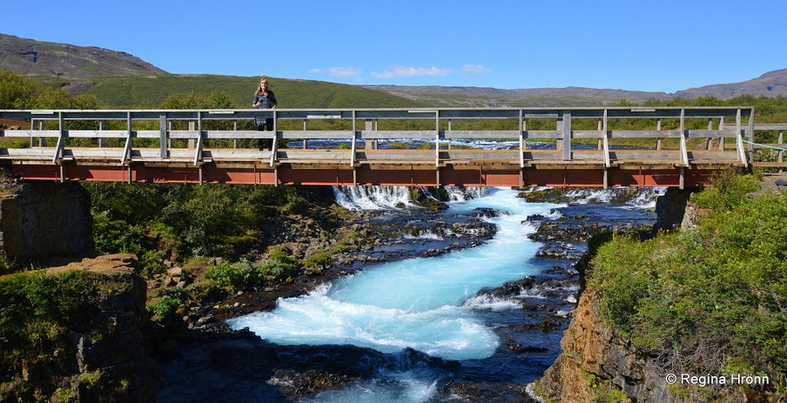 The beautiful Brúarfoss Waterfall - is this the bluest River in Iceland