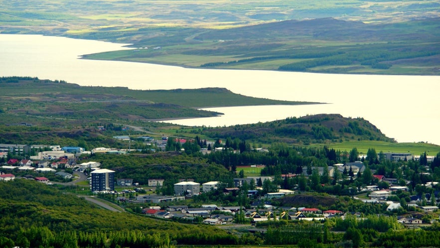 Egilsstadir is a town on the banks of the Lagarfljot river in East Iceland