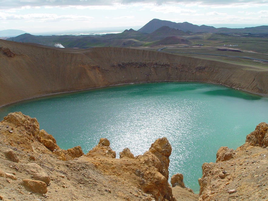 Viti crater, which means 'hell', is located in the Krafla fissure.