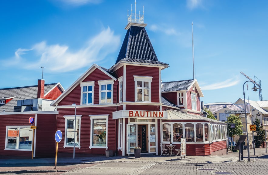 Bautinn is instantly recognizable in downtown Akureyri