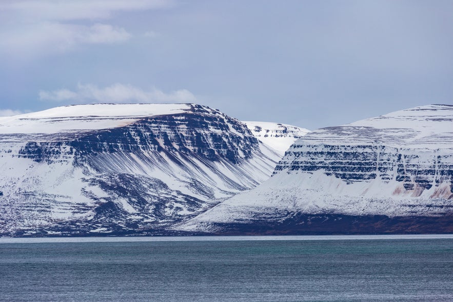 View of Drangajokull, the northern most glacier in Iceland, Westfjords