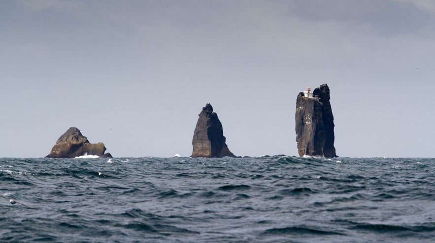 Thridrangarviti lighthouse in Thridrangar is one of the most mind blowing structures in Iceland