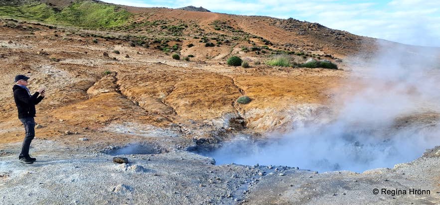 Selt&uacute;n - the colourful Geothermal Area at Kr&yacute;suv&iacute;k on the Reykjanes Peninsula in SW-Iceland