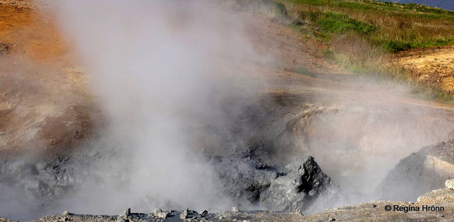 Selt&uacute;n - the colourful Geothermal Area at Kr&yacute;suv&iacute;k on the Reykjanes Peninsula in SW-Iceland