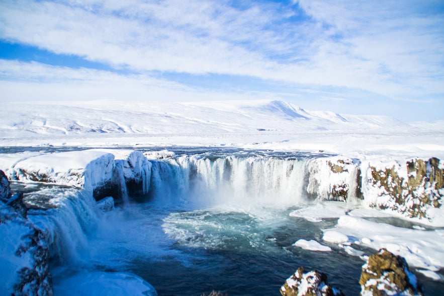 Waterfalls in Iceland take on another form during winter which is worth seeing