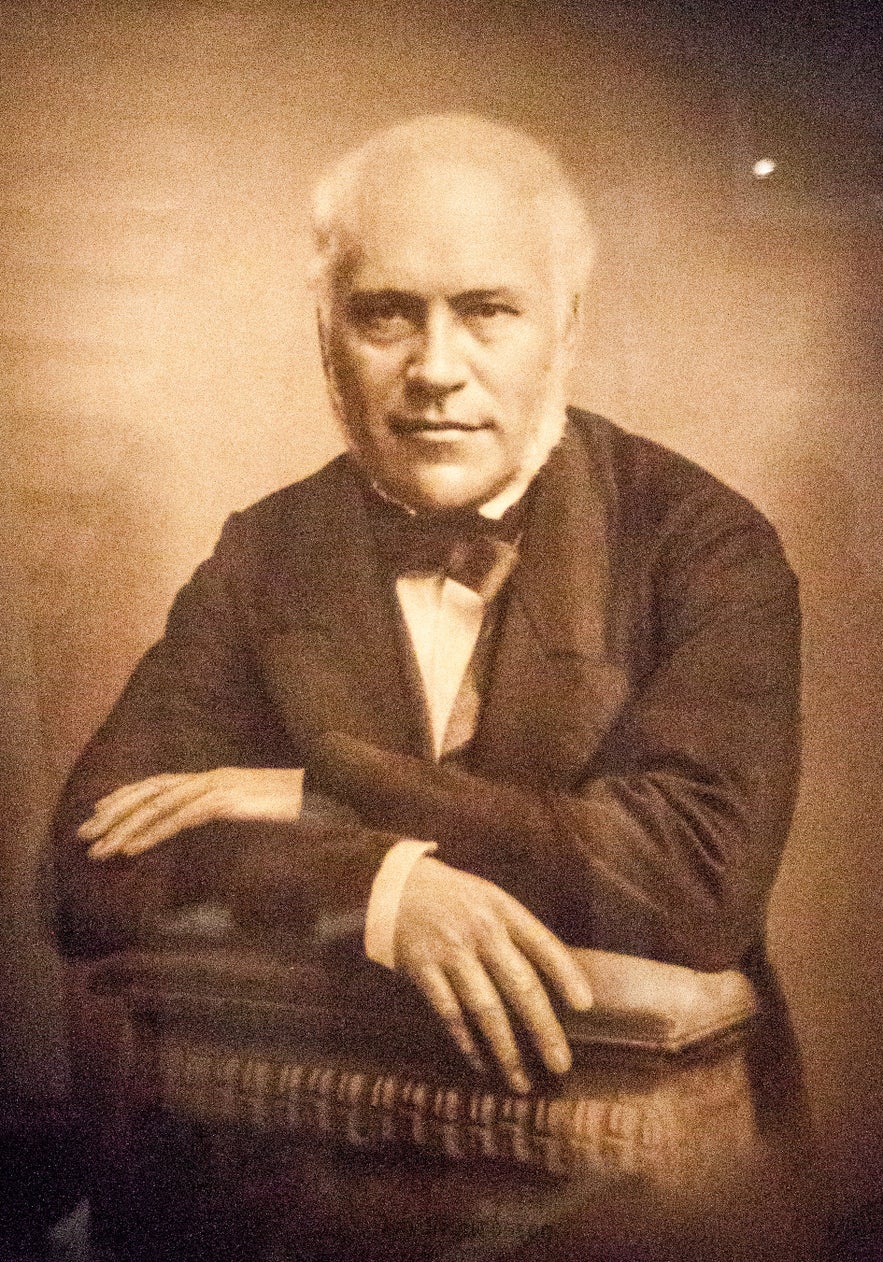 Portrait of J&oacute;n Sigur&eth;sson, Icelandic independence leader, from the late 19th century.