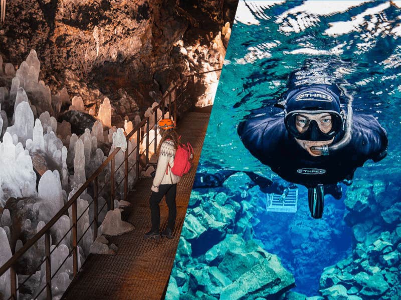 Silfra Snorkeling and Lava Tunnel Combo Tour from Reykjavik