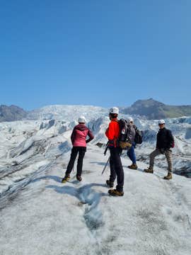 Ruta Glaciar Guiada de 3 h en Grupo Reducido en el Glaciar Falljokull con Traslado desde Skaftafell