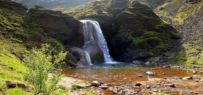 Helgufoss Waterfall - is it named after Helga the Daughter of Bárður Snæfellsás