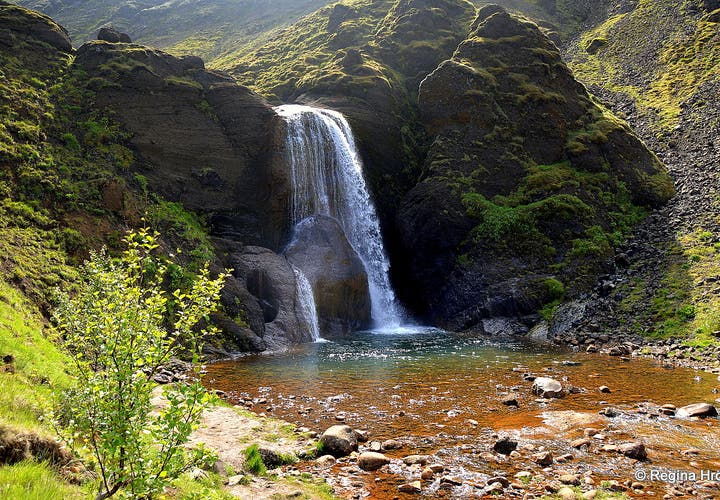 Helgufoss Waterfall - is it named after Helga the Daughter of Bárður Snæfellsás