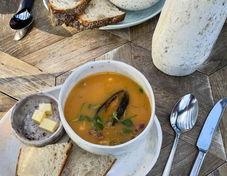 The seafood soup at Strormur Bistro is the most popular dish among visitors.