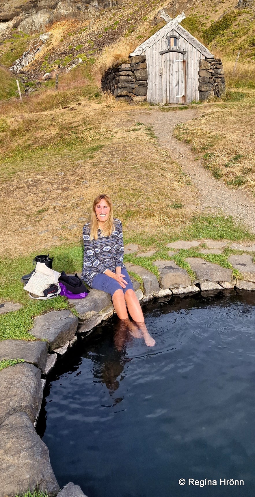 Guðrúnarlaug Hot-tub - the Saga Hot-tub in Sælingsdalur Valley in West-Iceland