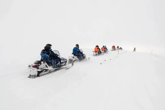 Family-Friendly Langjokull Snowmobiling Tour with Pickup from Reykjavik
