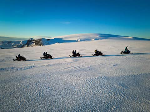 Family-Friendly Langjokull Snowmobiling Tour with Pickup from Reykjavik