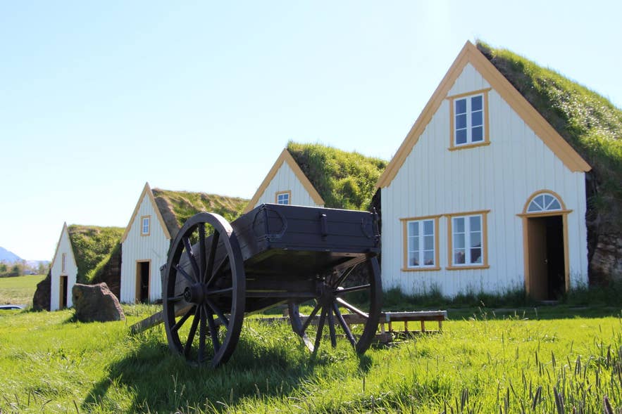 Traditional turf houses at Glaumbaer Museum in North Iceland