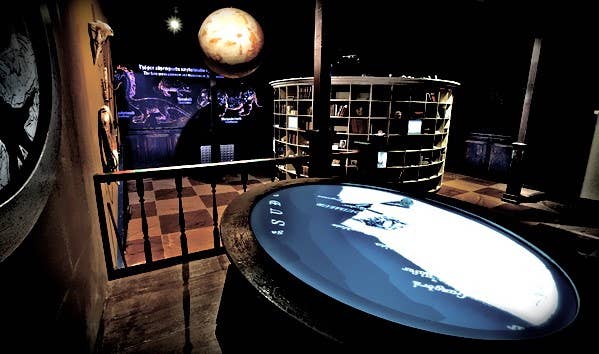 Interactive exhibits at the Icelandic Sea Monster Museum in Bildudalur, Westfjords