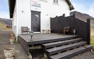 Hovedinngangen til Welcome Guesthouse Edinborg.