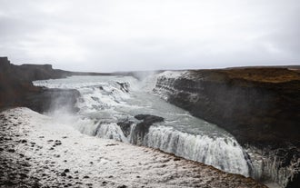 Golden Circle's crown jewel: Gullfoss waterfall in full splendor.