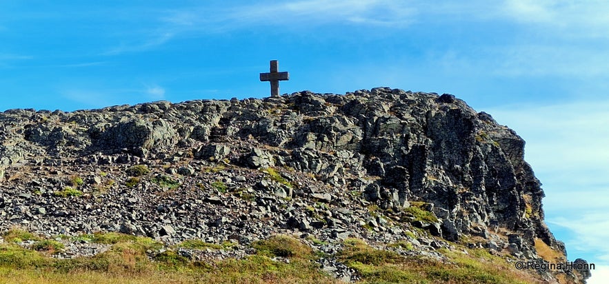 Krosshólaborg stone cross West-Iceland