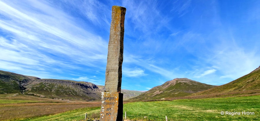 Snorri Sturluson's monument at Hvammur in Dalir