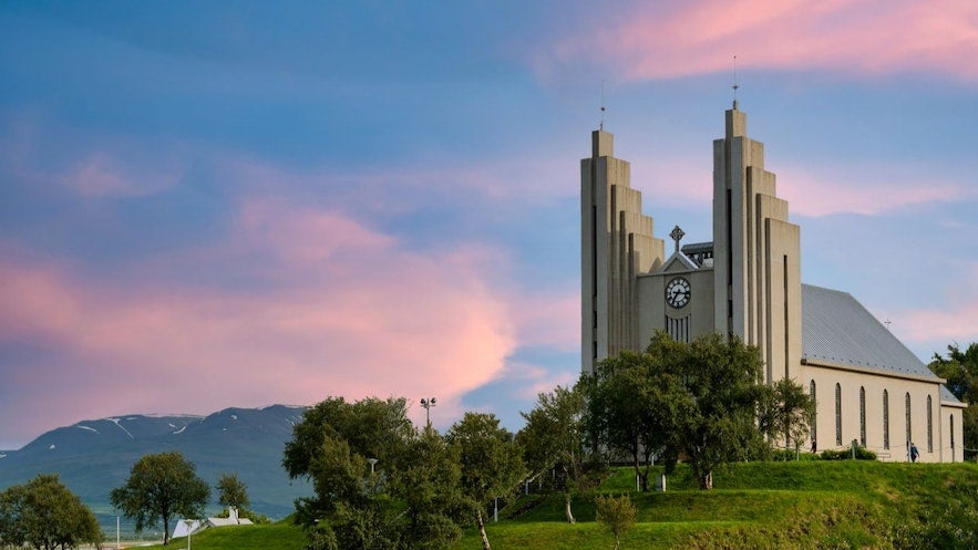 Akureyri is a beautiful town.