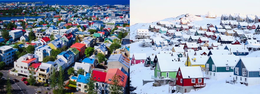 Iceland vs Greenland - Comparison of Reykjavik and Nuuk