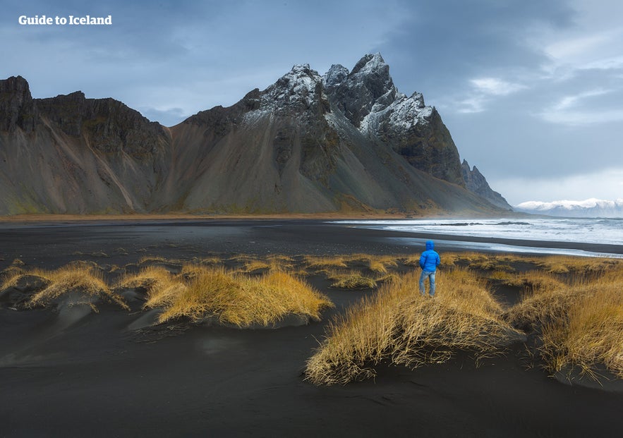 The sands of Stokksnes around Vestrahorn Mountain. 