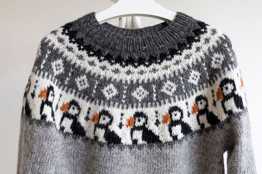 Icelandic wool sweaters can come with different patterns and colors